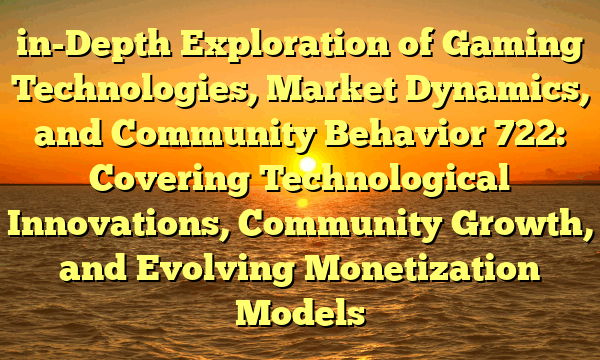 in-Depth Exploration of Gaming Technologies, Market Dynamics, and Community Behavior 722: Covering Technological Innovations, Community Growth, and Evolving Monetization Models