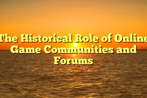 The Historical Role of Online Game Communities and Forums